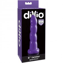 Стимулятор-насадка на присоске Dillio «Purple 6 Twister», цвет фиолетовый, PipeDream PD5304-12, длина 18.3 см.