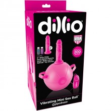 Секс-мяч с реалистичной насадкой Dillio «Vibrating Mini Sex Ball», цвет розовый, PipeDream PD5382-11, длина 12.7 см.