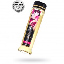 Натуральное возбуждающее массажное масло с ароматом «Сладкий Лотос», объем 240 мл, Shunga 1023, цвет Желтый, 240 мл., со скидкой