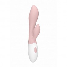 Женский вагинальный вибратор с клиторальным стимулятором Love Line «G-spot Sunset», цвет розовый, Shots Media SH-LOV016PNK, длина 20 см., со скидкой