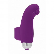 Мультискоростной вибростимулятор на палец со съемной вибропулей Simplicity «Basile 10 Speed», цвет фиолетовый, Shots Media SH-SIM051PUR, из материала Силикон