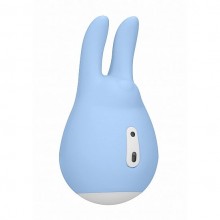 Клиторальный стимулятор «Sugar Bunny Blue» с ушками, цвет голубой, Lola Toys Love Line SH-LOV019BLU, длина 9.4 см.