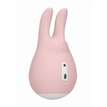 Клиторальный стимулятор «Sugar Bunny Pink» с ушками, цвет розовый, Lola Toys Love Line SH-LOV019PNK, бренд Shots Media, длина 9.4 см., со скидкой