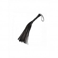 Многохвостая мини плеть из натуральной кожи, цвет черный, Le Frivole Costumes 04881, из материала Пластик АБС, длина 40 см.