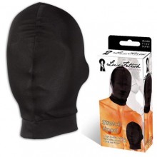 Плотная закрытая маска на голову, цвет черный, размер OS, Lux Fetish LF6008, One Size (Р 42-48)
