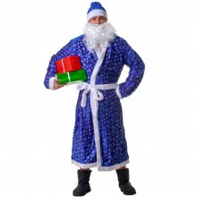Мужской новогодний костюм Деда Мороза, цвет синий, размер OS XL, Le Frivole Costumes 03417, из материала Полиэстер, One Size XL, со скидкой