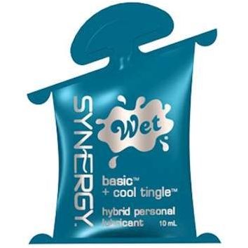 Гибридный лубрикант с охлаждающим эффектом «Synergy Cool Tingle», объем 10 мл, Wet 36750, бренд Wet Lubricant, из материала Водная основа, 10 мл., со скидкой