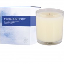 Свеча для массажа с феромонами «True Blue», цвет белый, Pure Instinct JEL4801-04, 147 мл.