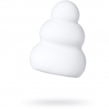 Мужской мягкий эластичный мастурбатор «Pucchi Dot» с эффектом смазки, цвет белый, Mens Max MM-07, из материала TPE, длина 15 см.
