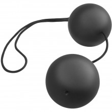 Силиконовые анальные шарики Anal Fantasy «Vibro Balls» на сцепке, цвет черный, PipeDream PD4641-23, из материала Пластик АБС, коллекция Anal Fantasy Collection, длина 11.4 см.