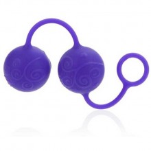 Силиконовые вагинальные шарики для женщин Posh «Silicone O Balls», цвет фиолетовый, California Exotic Novelties SE-1321-40-3, длина 17.8 см., со скидкой