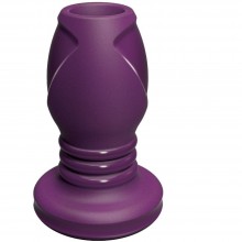 Анальная пробка с тоннелем Platinum Silicone «The Stretch Medium», цвет фиолетовый, Doc Johnson 0103-55-BX, цвет Сиреневый, длина 10.6 см.