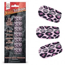 Набор лаковых полосок для ногтей с узором леопард «Nail Foil», цвет фиолетовый, Erotic Fantasy EF-NT04, бренд EroticFantasy, из материала Акрил, со скидкой