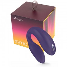 Силиконовый вибратор для пар «Sync Purple» на дистанционном управлении, цвет фиолетовый, We-Vibe Wv Sync-Pur, длина 7.5 см.