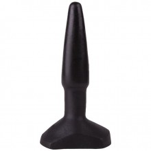Классическая анальная пробка для массажа простаты, цвет черный, Биоклон 309464, из материала ПВХ, длина 12 см.