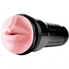Реалистичный мужской мастурбатор-ротик «Pink Mouth Wonder Wave» в тубе, цвет телесный, Fleshlight KAZ18115, из материала Super Skin, длина 19.7 см., со скидкой