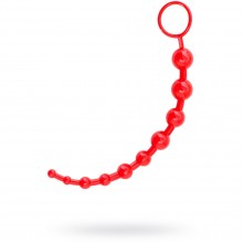 Цепочка - анальные шарики, длина 25 см, цвет красный, ToyFa 901302-9, из материала пластик АБС, длина 25 см.