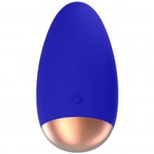 Небольшой женский силиконовый вибратор «Chic» для клиторальной стимуляции, цвет синий, Shots Media Elegance ELE008BLU, длина 9.8 см.