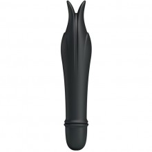 Силиконовый мини-вибратор Pretty Love «Edward» с усиками, цвет черный, 29х145 мм, бренд Baile, длина 14.5 см.