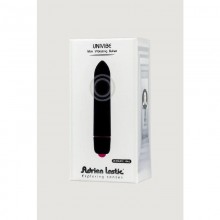 Классическая компактная вибропуля Adrien Lastic «Univibe», цвет черный, 30529, из материала силикон, длина 9 см.