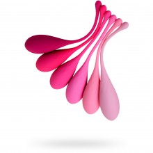 Набор из шести вагинальных шариков «K-Rose» разного веса, цвет мульти, Eromantica 210206, из материала Силикон, длина 16.1 см., со скидкой