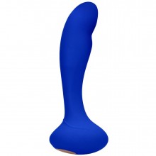Вибратор для точки Джи «G-Spot and Prostate Vibrator Finesse Blue», цвет синий, SH-ELE012BLU, бренд Shots Media, из материала Силикон, коллекция ElectroShock by Shots, длина 17.5 см.