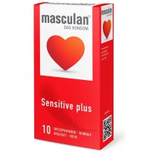 Masculan «Classic Senitive Type 1» презервативы нежные 10 шт., из материала Латекс, цвет Красный, длина 19 см., со скидкой