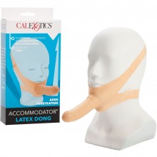 Страпон с креплением на лицо «The Original Accommodator Latex Dong», цвет телесный, California Exotic Novelties SE-1514-01-3, бренд CalExotics, длина 12.75 см.