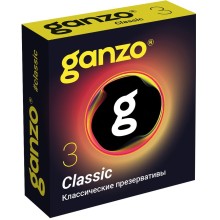 Ganzo «Classic» классические презервативы с обильной смазкой, упаковка 3 шт., длина 18 см.