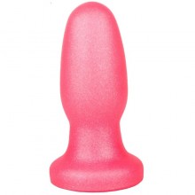 Анальный плаг с овальной головкой и ограничителем, цвет розовый, Биоклон 436400, длина 11 см.