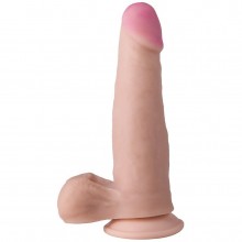 Реалистичный фаллоимитатор из неоскина на присоске, цвет телесный, длина 18.5 см, Биоклон 811600, бренд LoveToy А-Полимер, длина 18.5 см.
