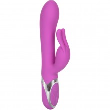 Перезарежаемый женский силиконовый вибратор-крокик «Enchanted Bunny», цвет фиолетовый, California Exotic Novelties SE-0649-15-3, длина 13.3 см., со скидкой