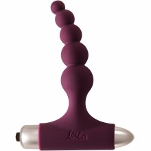 Ребристая анальная пробка с вибрацией Spice It Up «New Edition Splendor Wine Red», цвет красный, Lola Toys 8017-03lola, бренд Lola Games, длина 12.1 см.