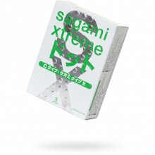 Презервативы с точечной текстурой «Xtreme Form-fit» от компании Sagami, упаковка 3 шт, 718/1, длина 19 см., со скидкой