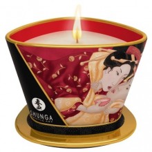 Shunga «Massage Candle» массажное арома-масло Sparrkling Strawberry Wine «Клубничное вино», объем 170 мл, 170 мл., со скидкой