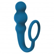 Анальная пробка с эрекционным кольцом «Legend Aquamarine» из коллекции Spice It Up от Lola Toys, цвет голубой, INS8001-03Lola, коллекция Spice It Up by Lola, длина 10 см.