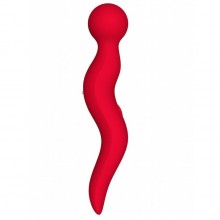 Мощный силиконовый массажер «Cassi», цвет красный, Le Frivole Costumes 05495, длина 21 см.