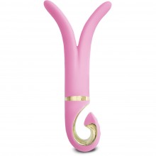 Многофункциональный женский силиконовый вибратор «Gvibe 3», цвет розовый, Fun Toys FT10417, длина 24 см., со скидкой