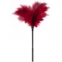 Пластиковая метелочка с красными перышками «Small Feather Tickler», длина 32 см, Blush novelties 520022, длина 32 см.