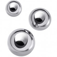 Набор металлических вагинальных шариков, диаметры 30 мм, 25 мм и 20 мм, диаметр 2 см.