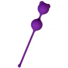 Фиолетовые вагинальные шарики ToyFa A-Toys с ушками, длина 16.4 см.