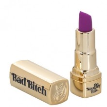 Перезаряжаемый мини-вибромассажер в виде помады «Naughty Bits Bad Bitch Lipstick» от компании California Exotic Novelties, цвет золотой, SE-4410-00-3, из материала пластик АБС, длина 7.5 см.