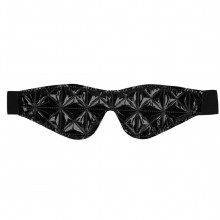 Маска на глаза закрытого типа «Luxury Eye Mask», черная, Shots Media OU348BLK, из материала Винил, длина 19.5 см.