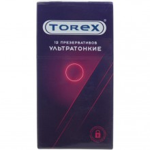 Латексные презервативы ультратонкие гладкие Torex, упаковка 12 шт, 2299, длина 18 см.