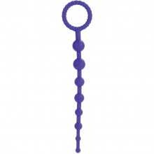 Гибкая фиолетовая анальная цепочка «Booty Call» из силикона от компании California Exotic Novelties, длина 25 см.