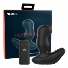 Массажер простаты с вращающейся головкой «NEXUS REVO EXTREME», цвет черный, на пульте управления, 6 режимов вибрации, 2 направления вращения, 34 комбинации вибрации, от NEXUS REVOEX, длина 10 см.