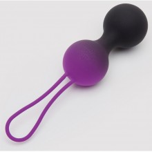 Вагинальные шарики из силикона Fifty Shades Of Gray «Inner Goddness Colour Changing» со смещенным центром тяжести, цвет фиолетово-черный, 74941, длина 14 см.