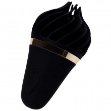 Вибромассажер для стимуляции клитора «Layons Sweet Treat», черно-золотой, Satisfyer EE73-583-0719, цвет черный, длина 10.4 см.