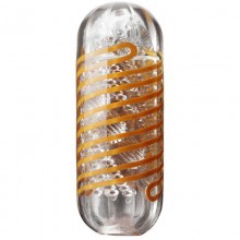 Мастурбатор для мужчин «Spinner 05 Brick» с вращением, Tenga SPN-005, цвет прозрачный, длина 13 см.