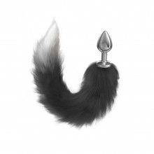 Анальная пробка с длинным черным хвостом «Diamond Starlit Black», рабочая длина 8.1 см, Lola Games 4020-01lola, длина 38 см.